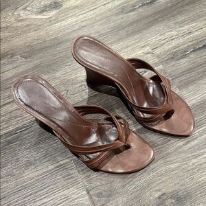 Aldo Brown Women's Wedge Sandals